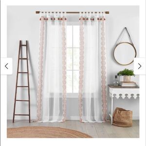 Shilo Boho Sheer Tab Top Window Curtain
Panel with Tassels - 52x84 - Terracotta